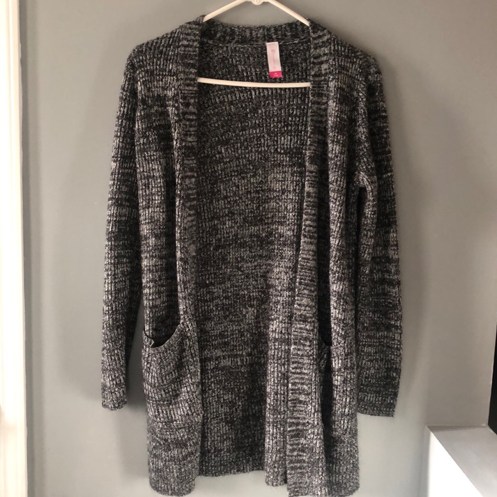 Gray winter cardigan